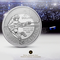 Kanada - 20 CAD $20 for $20 Eishockey 2013 - 1/4 Oz Silber