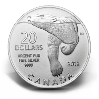 Kanada - 20 CAD $20 for $20 Polarbr 2012 - 1/4 Oz Silber