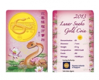 Singapur - 1 SGD Lunar Jahr der Schlange - Goldmnze PP