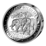 Somalia - African Wildlife Elefant 2013 - 1 Oz Silber HighRelief PP