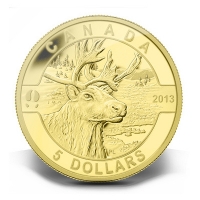 Kanada - 5 CAD O Canada Karibu 2013 - 1/10 Oz Gold