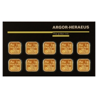 Goldbarren Argor-Heraeus Multicard 10 * 1g Gold