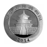 China 10 Yuan Panda 2014 1 Oz Silber Rckseite