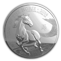 Grobritannien - 2 GBP Lunar Pferd 2014 - 1 Oz Silber
