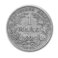 Deutsches Kaiserreich 1 Mark (Diverse) ca. 5g Silber