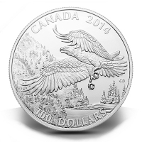 Kanada - 100 CAD $100 for $100 Bald Eagle 2014 - 1 Oz Silber
