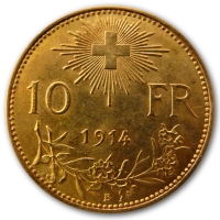 Schweiz - 10 SFR Vreneli - 2,9g Gold