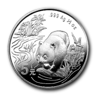 China 5 Yuan China Panda 1997 1/2 Oz Silber
