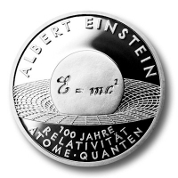 Deutschland - 10 EUR Albert Einstein 2005 - 16,65g Silber PP