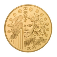 Frankreich - 50 EUR Europa Mauerfall 2009 - 1/4 Oz Gold