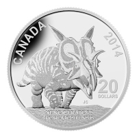 Kanada - 20 CAD Saurier Xenoceratops - 1 Oz Silber