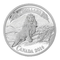 Kanada - 5 CAD Banknoten Lwe 2014 - 23,17g Silber
