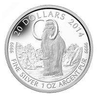 Kanada - 20 CAD Prhistorische Tiere Mammut - 1 Oz Silber