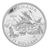 Kanada - 15 CAD Exploring Canada Arktisexpedition 2014 - Silbermnze