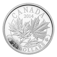 Kanada - 20 CAD Majesttische Ahornbltter 2014 - 1 Oz Silber