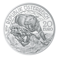 sterreich - 20 EUR Lebendige Urzeit Tertir - 18g Silber PP