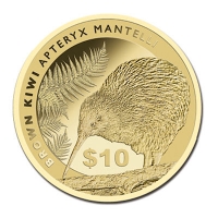 Neuseeland - 10 NZD Kiwi 2015 - 1/4 Oz Gold - PP