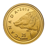 Kanada - 0.25 CAD Grizzly 2015 - 0,5g Gold PP