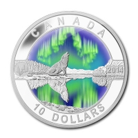 Kanada - 10 CAD O Canada Nordlicht 2014 - 1/2 Oz Silber