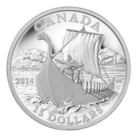 Kanada - 15 CAD Exploring Canada Wikinger 2014 - Silbermnze