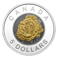 Kanada - 5 CAD Blumenserie Rose 2014 - 9g Silber Niob