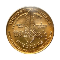 USA - 5 USD Constitution 1987 - 7,52g Gold PP