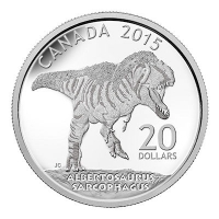 Kanada - 20 CAD Saurier Albertosaurus - 1 Oz Silber