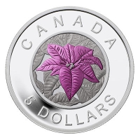 Kanada - 5 CAD Blumenserie Weihnachtsstern 2014 - 9g Silber Niob