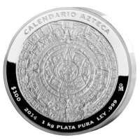 Mexiko - Azteken Kalender 2014 - 1 KG Silber (19%)