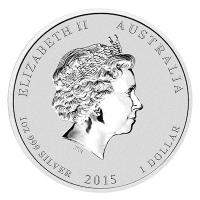 Australien - 1 AUD Lunar II Ziege 2015 - 1 Oz Silber Privy Lwe