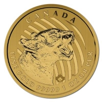 Kanada - 200 CAD Ruf der Wildniss Puma 2015 - 1 Oz Gold