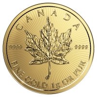 Kanada 12,5 CAD Maple Leaf Blister 25x1g Gold Rckseite