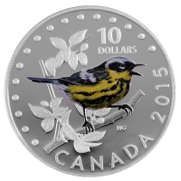 Kanada - 10 CAD Singvgel Magnolien-Waldsnger - 1/2 Oz Silber