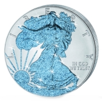 USA - 1 USD Silver Eagle 2015 - 1 Oz Silber Winter Saphir