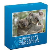 Australien - 8 AUD Koala 2013 - 5 Oz Silber HighRelief