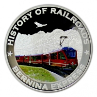 Liberia - Railroad History Bernina Express - Silber Proof