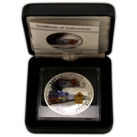 Liberia - Railroad History Indian Pacific - Silber Proof