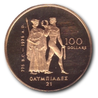 Kanada - 100 CAD Olympiade Montreal 1976 - 1/2 Oz Gold