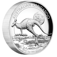 Australien - 1 AUD Knguru 2015 - 1 Oz Silber HighRelief