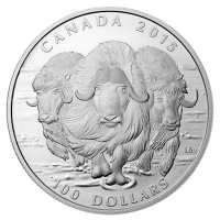 Kanada - 100 CAD $100 for $100 Moschusochse 2015 - 1 Oz Silber