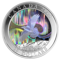 Kanada - 20 CAD Nordlichter: The Raven 2015 - 1 Oz Silber