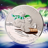 Kanada - 25 CAD $25 for $25 Winterfun 2016 - 1/4 Oz Silber
