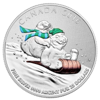 Kanada - 25 CAD $25 for $25 Winterfun 2016 - 1/4 Oz Silber