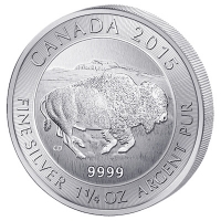Kanada - 8 CAD Bison 2015 - 1,25 Oz Silber