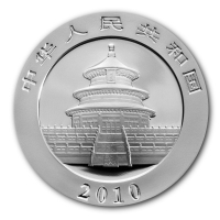 China 10 Yuan Panda 2010 1 Oz Silber Rckseite