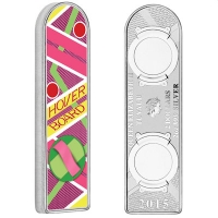 Tuvalu - 2 TVD Back to the Future Hoverboard - 2 Oz Silber