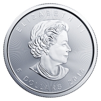 Kanada 5 CAD Maple Leaf 2016 1 Oz Silber Rckseite