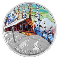 Kanada - 20 CAD Landscape Ski Chalet 2016 - 1 Oz Silber