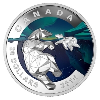 Kanada - 20 CAD Geometrie als Kunst: Polarbr 2016 - 1 Oz Silber