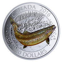 Kanada - 20 CAD Kanadische Lachse 1. Ausgabe 2016 - 1 Oz Silber